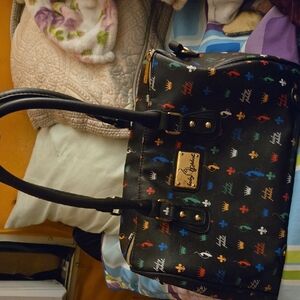 Baby Phat Black Multicolor Patterned Shoulder Bag